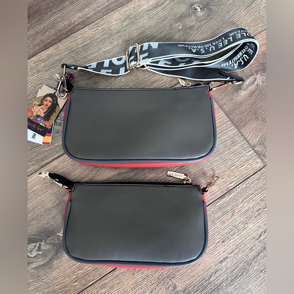 Nicole Lee Dream of All Colors Versatile 2-in-1 Crossbody Vegan Leather Purse - Picture 10 of 13
